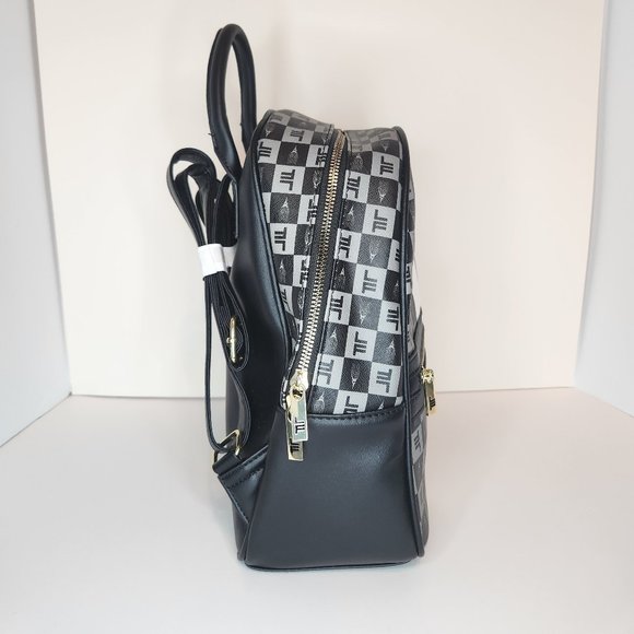 London Fog Hasley Signature Backpack, Black/Gray - Medium Size, NWT main image 4